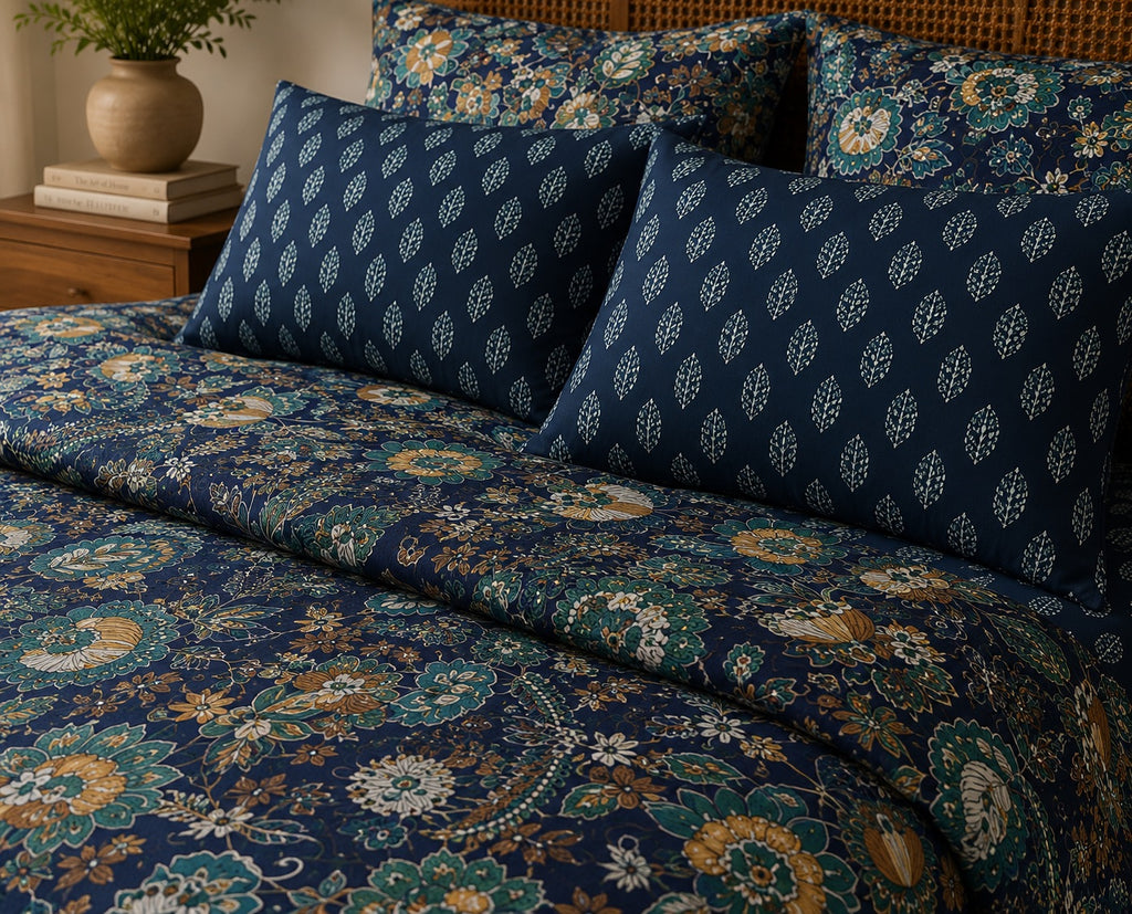 Midnight Bloom Duvet Set