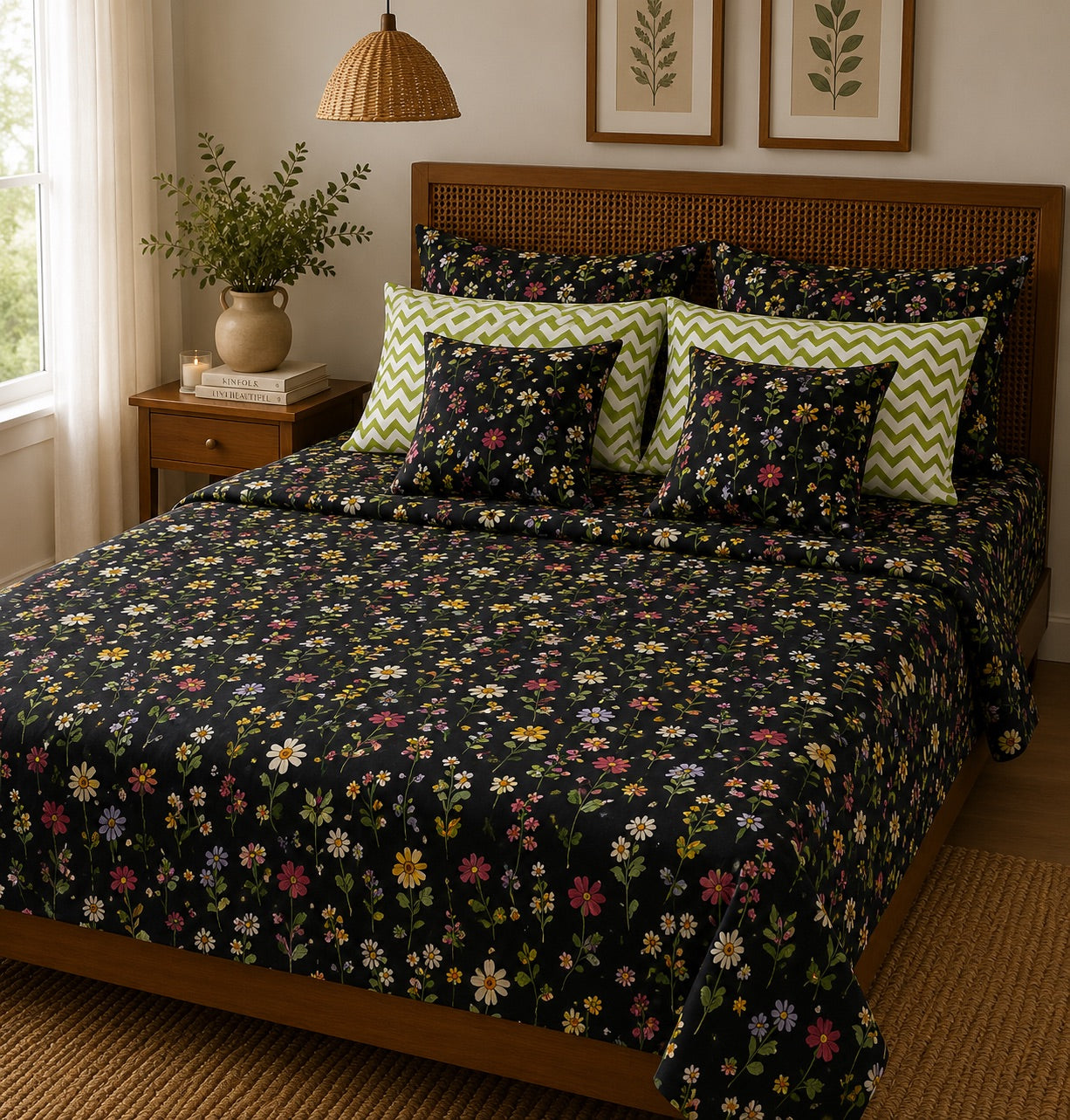 Midnight Flora Duvet Set