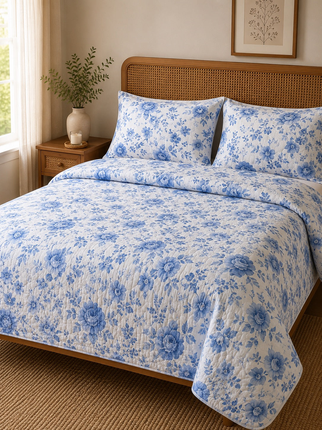 Blue Petals Dream Duvet Set