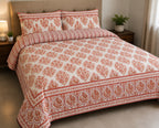 Coral Blossom Duvet Set