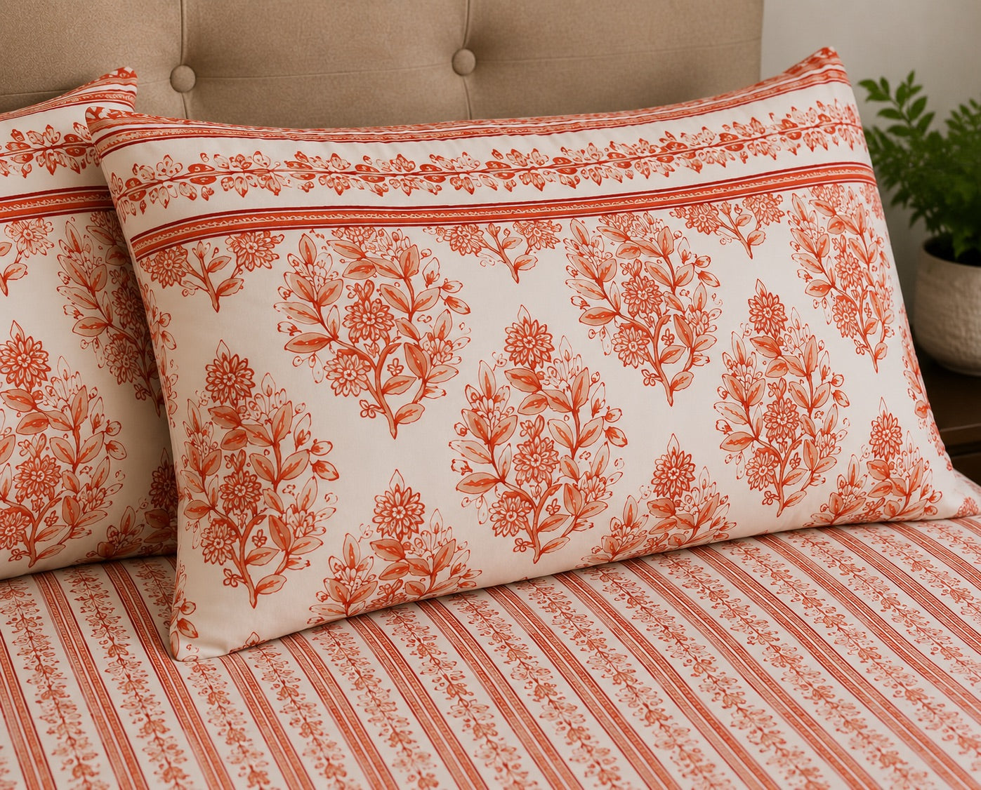 Coral Blossom Duvet Set